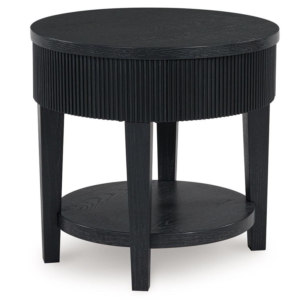 Marstream - Black - Round End Table