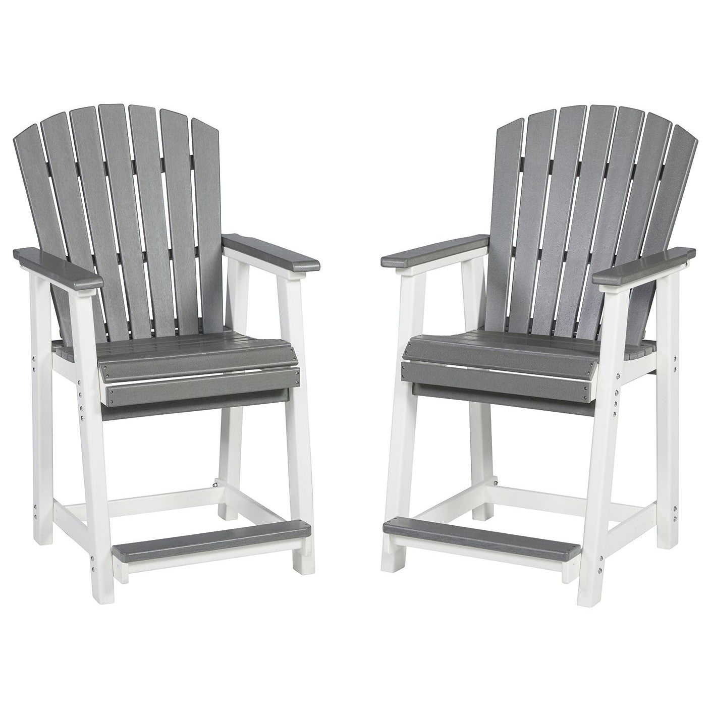 Transville - Gray / White - Barstool (Set of 2)