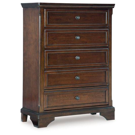 Trellington - Five Drawer Chest - Brown