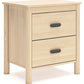 Cabinella - Tan - Two Drawer Night Stand
