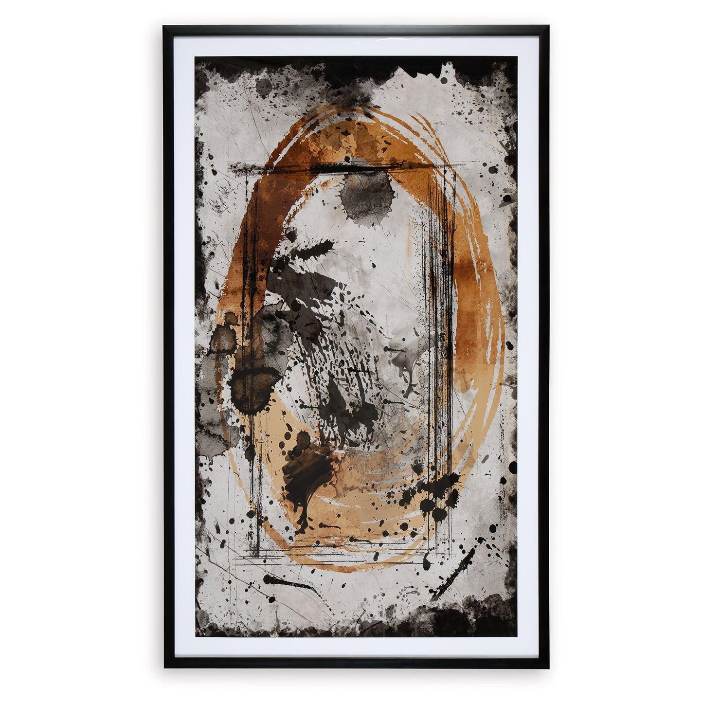 Clefting - Black / Caramel / Tan - Wall Art
