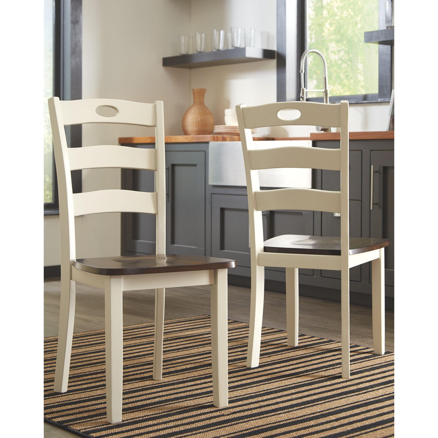 Woodanville - Cream / Brown - Dining Room Side Chair (Set of 2)