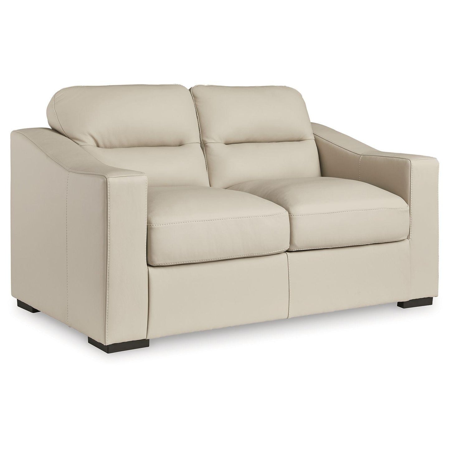 Treasure Trove - Almond - Loveseat - Leather Match