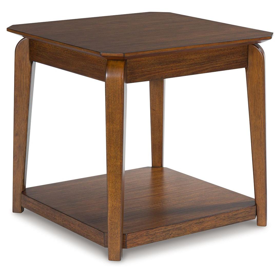 Trenmour - Medium Brown - Square End Table