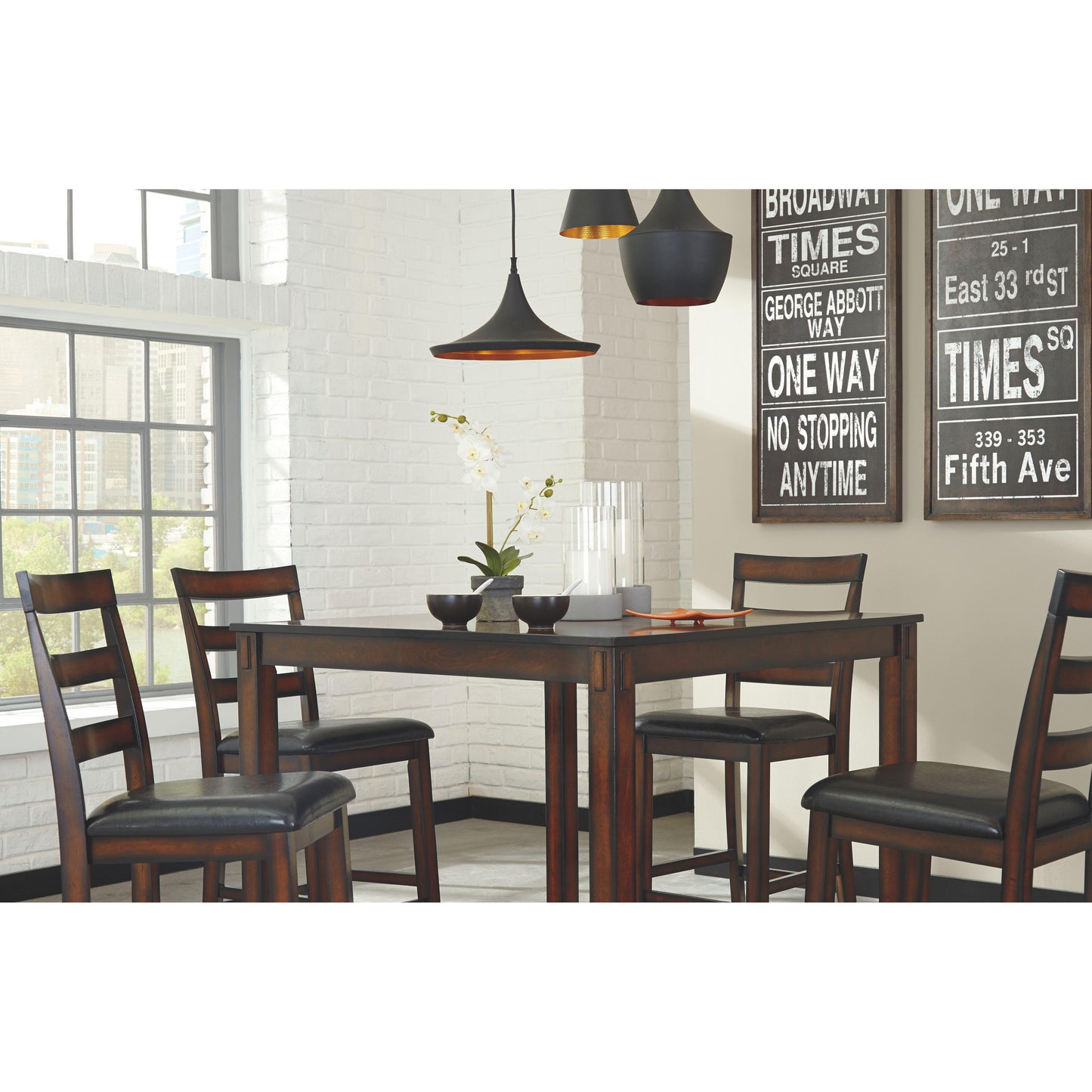 Coviar - Brown - Drm Counter Table Set (Set of 5)