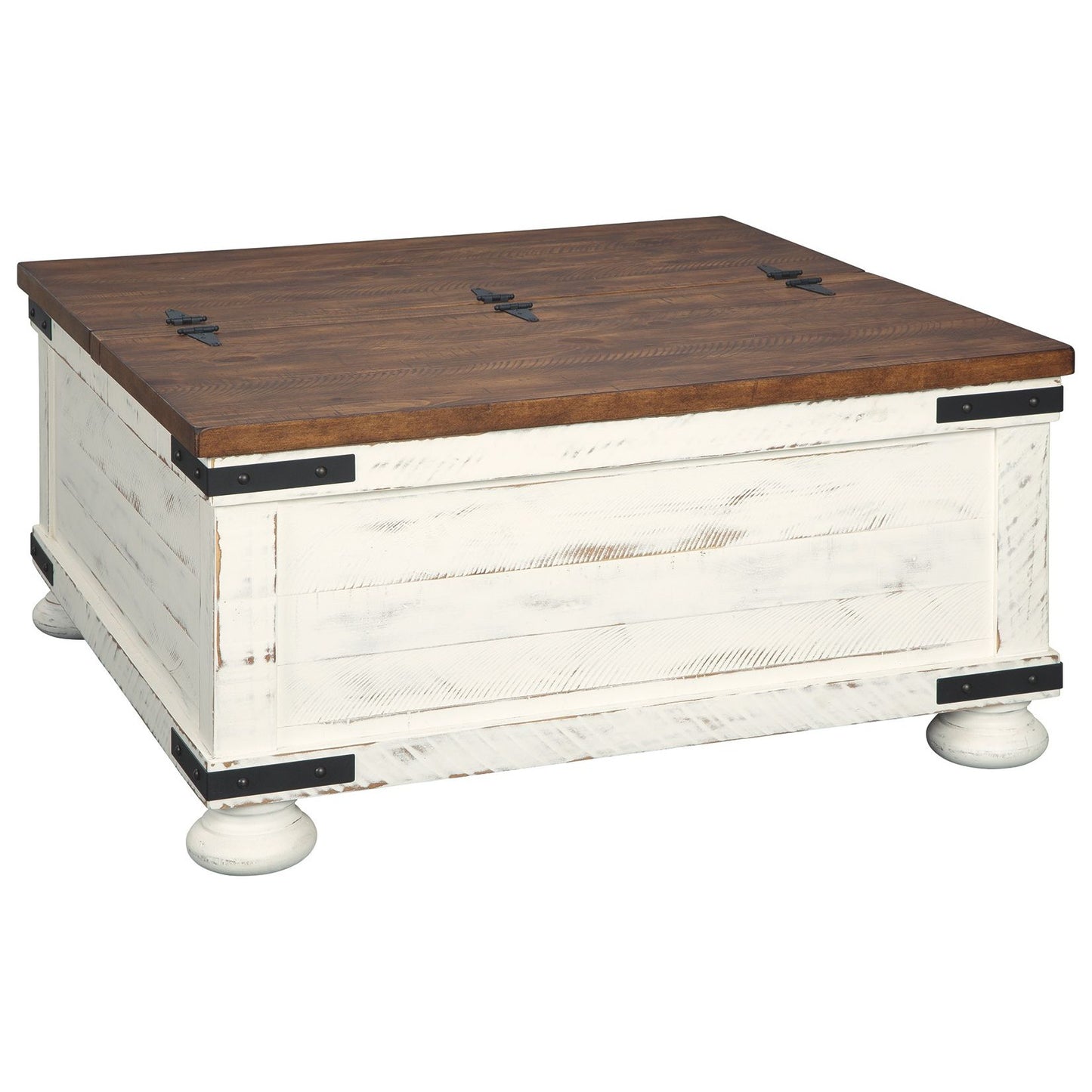 Wystfield - White / Brown - Cocktail Table With Storage