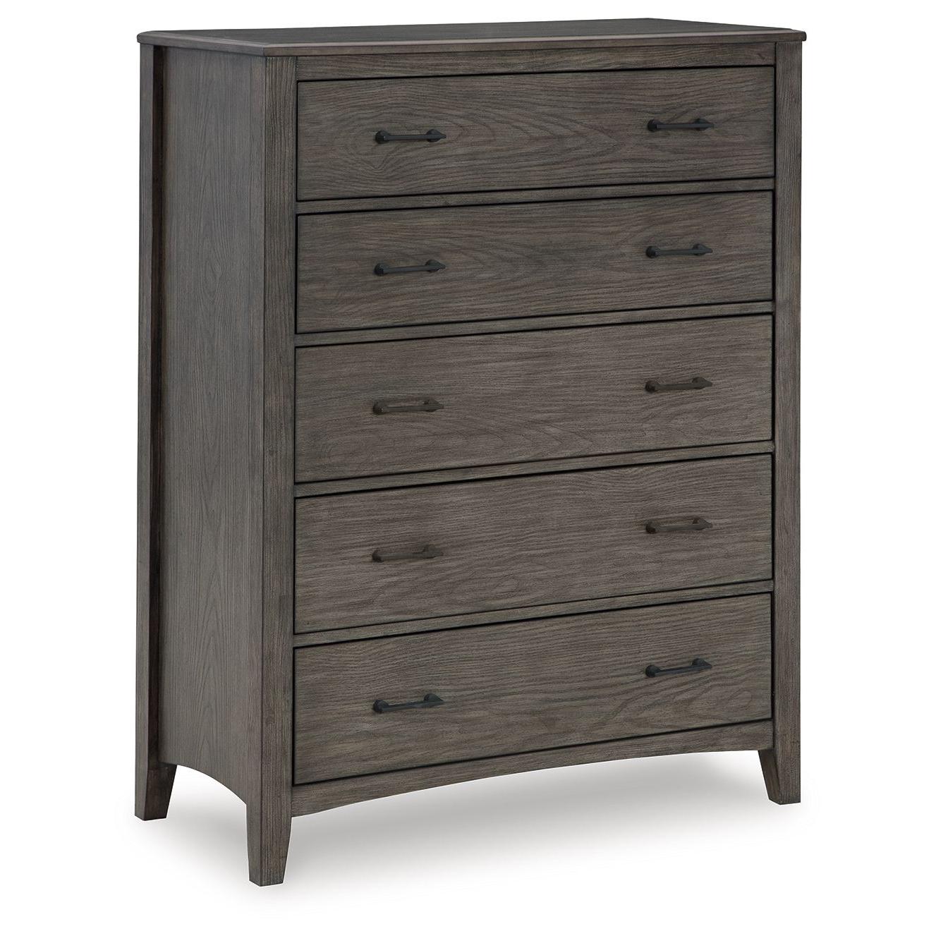 Montillan - Grayish Brown - Five Drawer Chest
