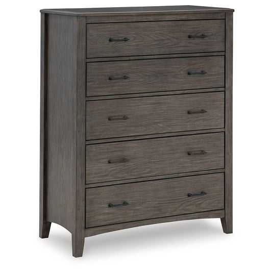 Montillan - Grayish Brown - Five Drawer Chest