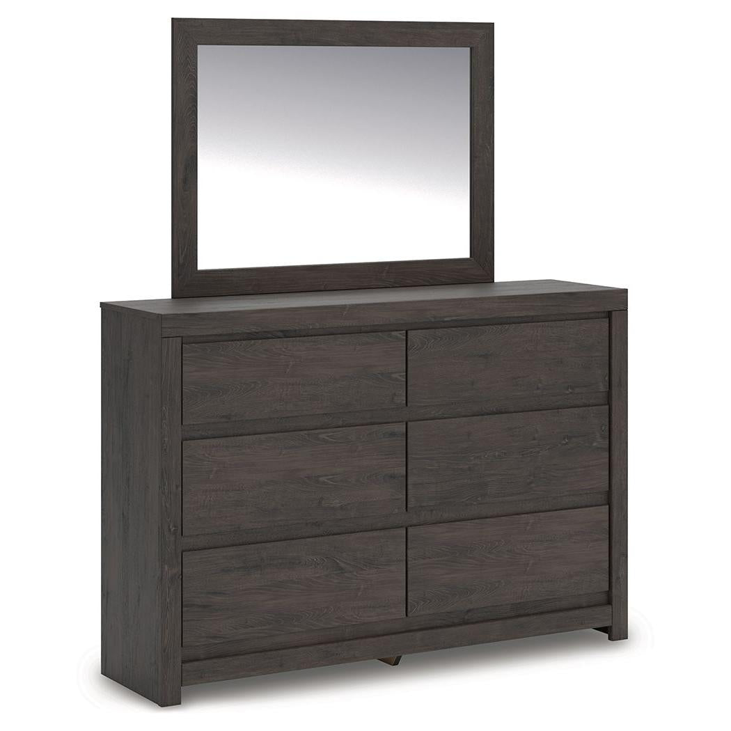 Fraluna - Dresser And Mirror - Charcoal