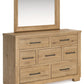 Galliden - Light Brown - Dresser And Mirror