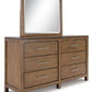 Cabalynn - Light Brown - Dresser And Mirror