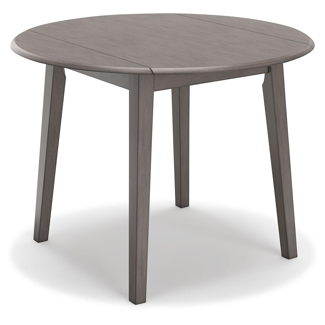 Shullden - Gray - Round Drm Drop Leaf Table