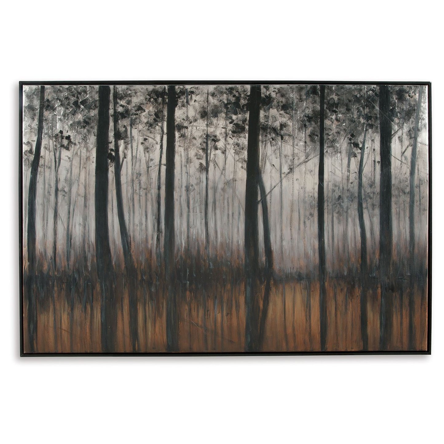 Philyra - Black / Orange / Silver - Wall Art