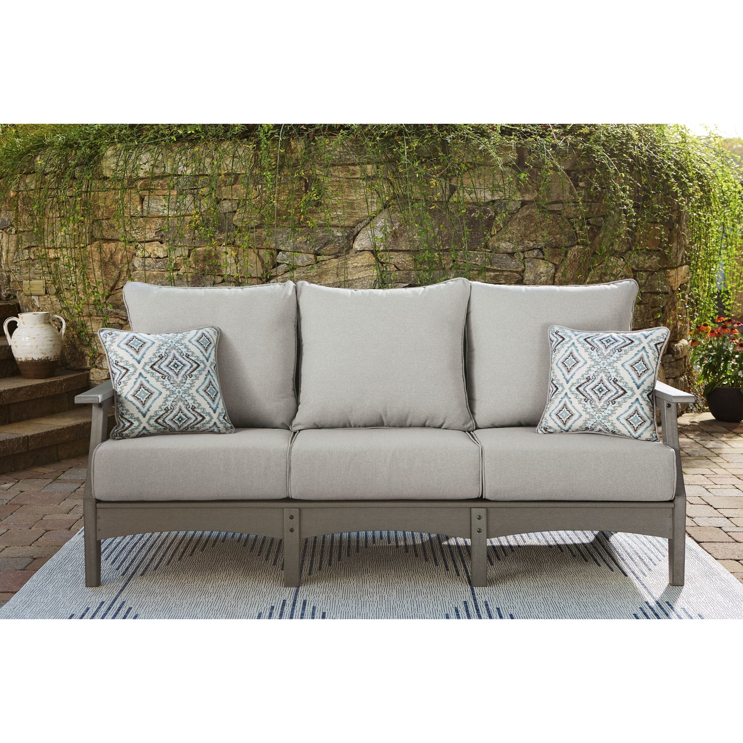 Visola - Gray - Sofa With Cushion