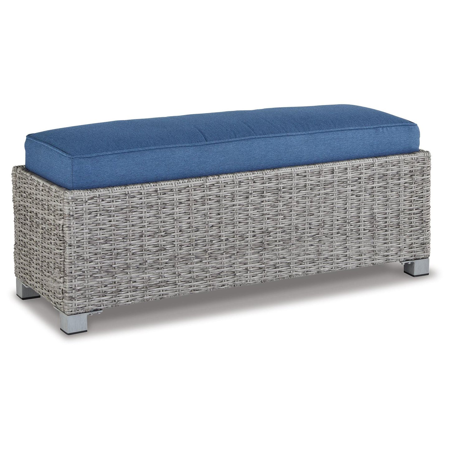 Naples Beach - Light Gray - Bench With Cushion