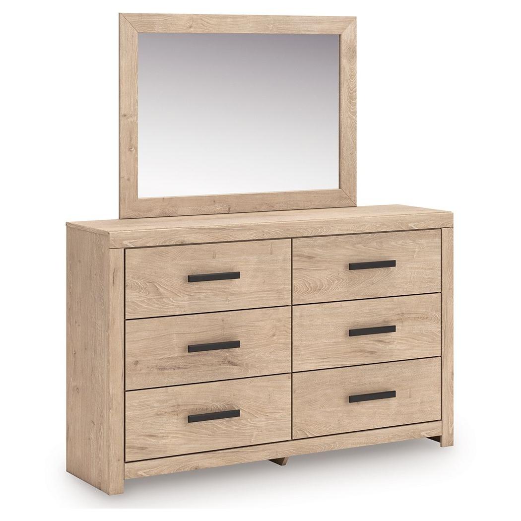 Sanginlane - Tan - Dresser and Mirror