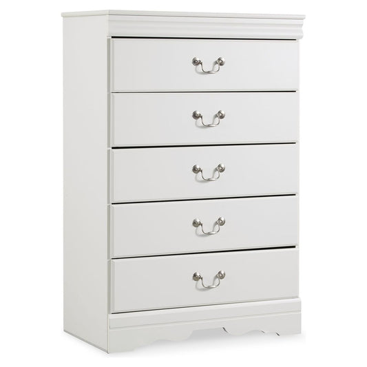 Anarasia - White - Five Drawer Chest