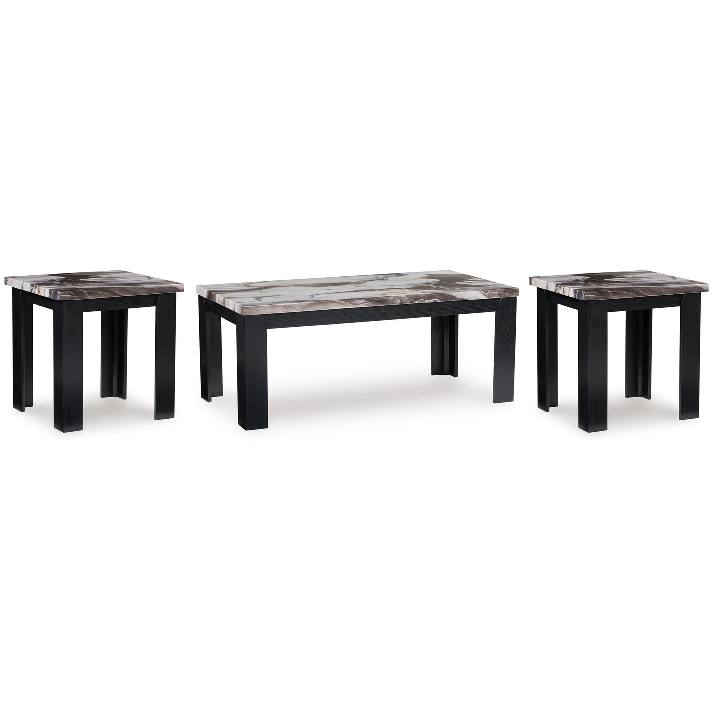 Jazmore - Dark Brown - Occasional Table Set (Set of 3)