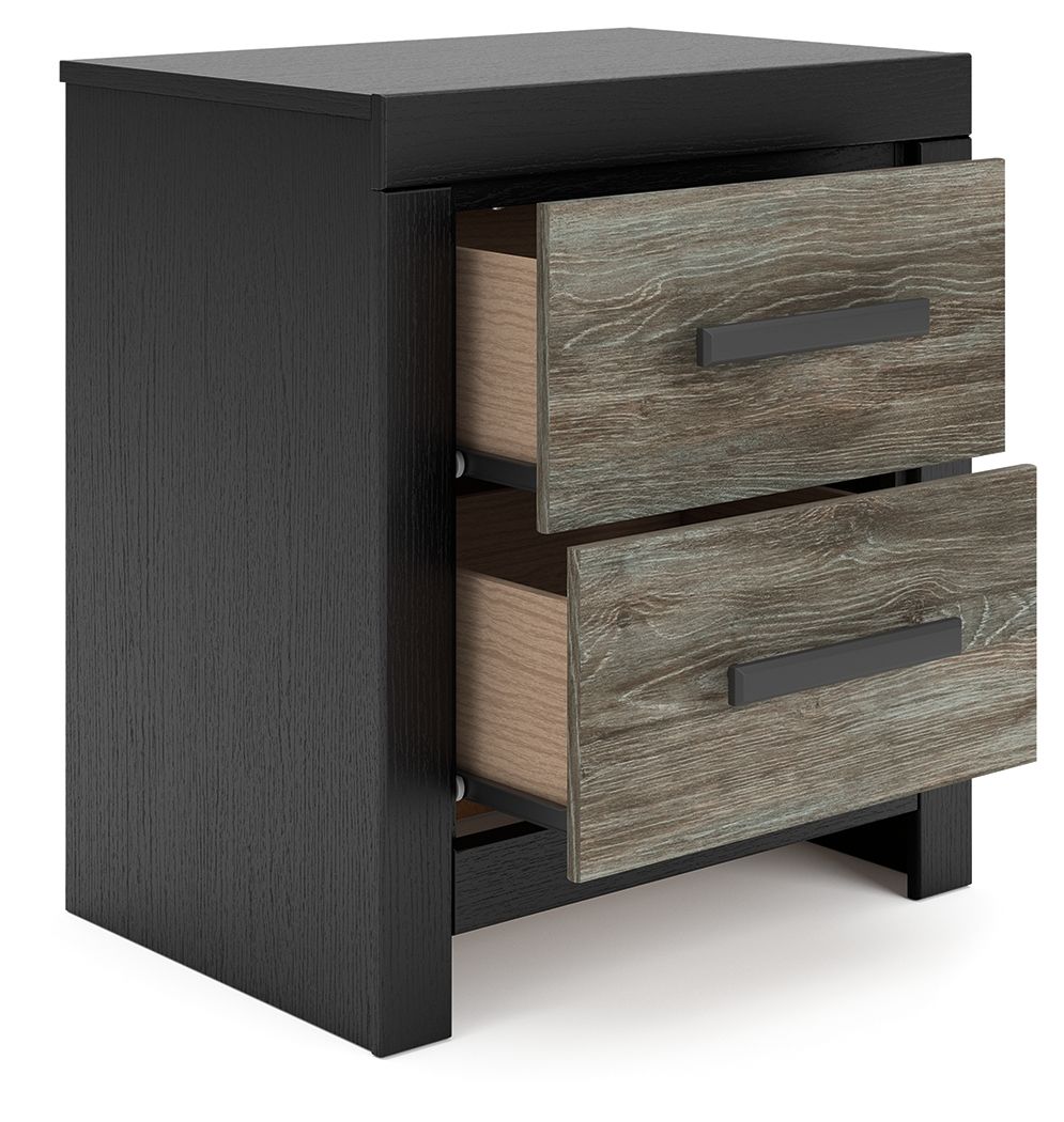 Broachmyn - Two Drawer Night Stand - Fraser Furniture & Mattresses