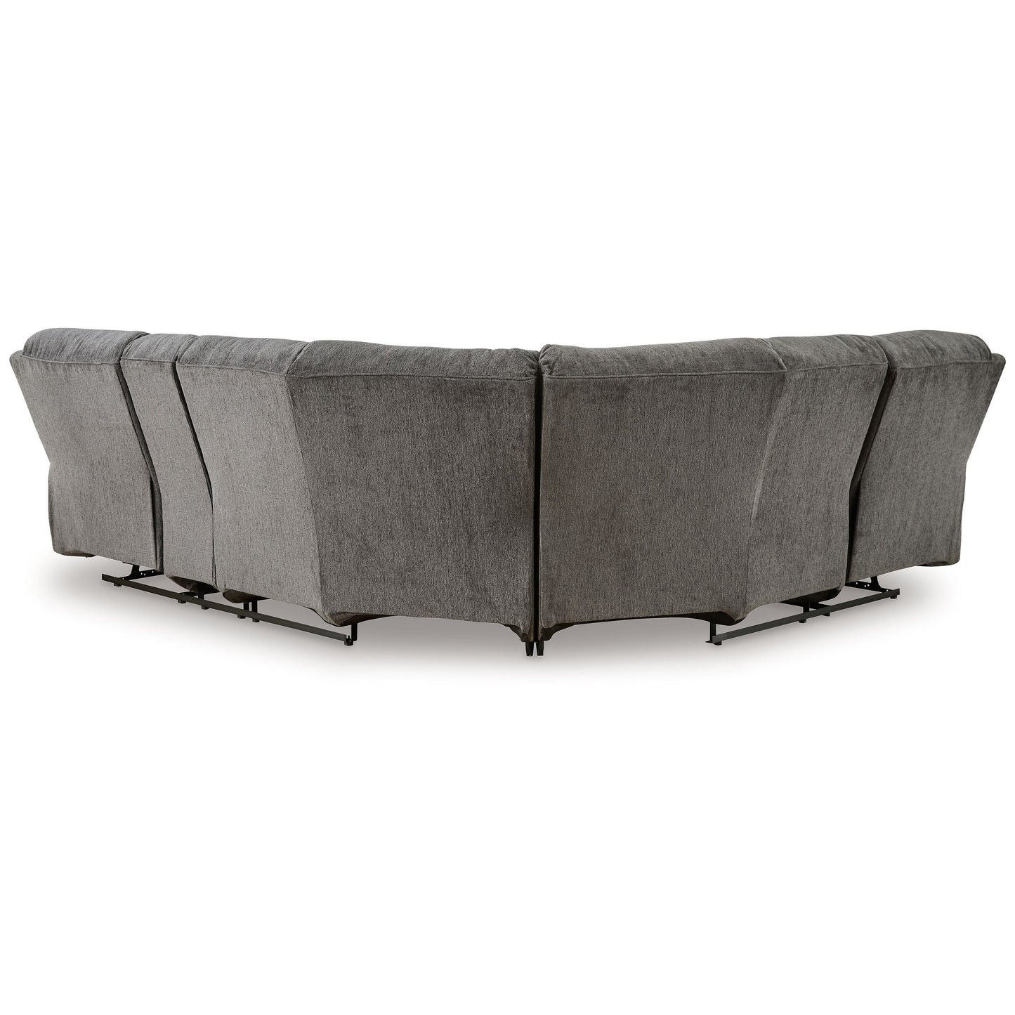 Museum - Pewter - 2-Piece Reclining Sectional With Raf Reclining Loveseat W/Console - Fabric