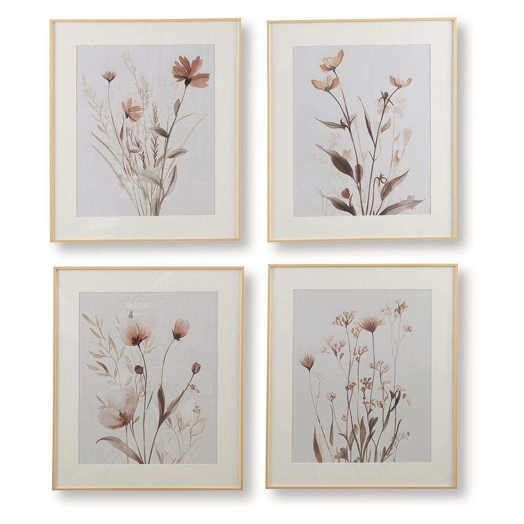 Chettings - Beige / Gray / Blush - Wall Art Set (Set of 4)