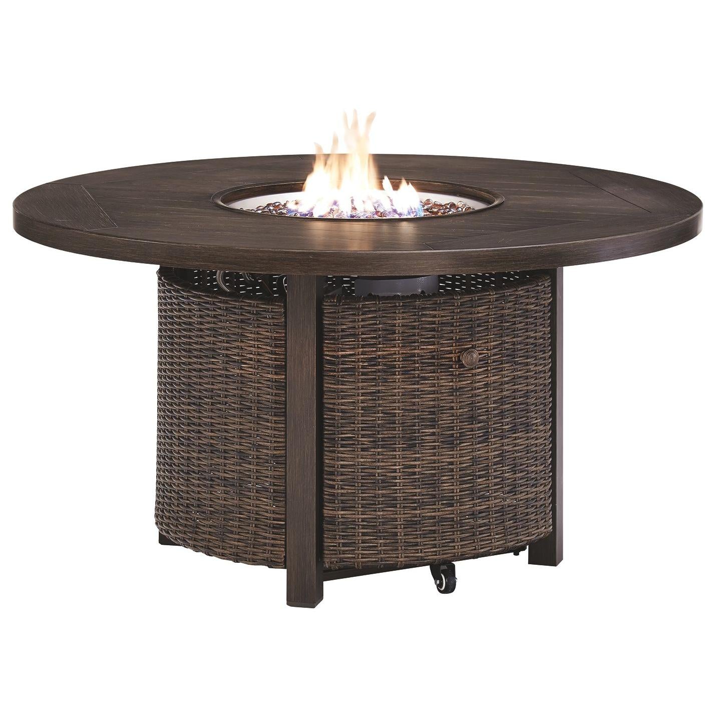 Paradise - Medium Brown - Round Fire Pit Table