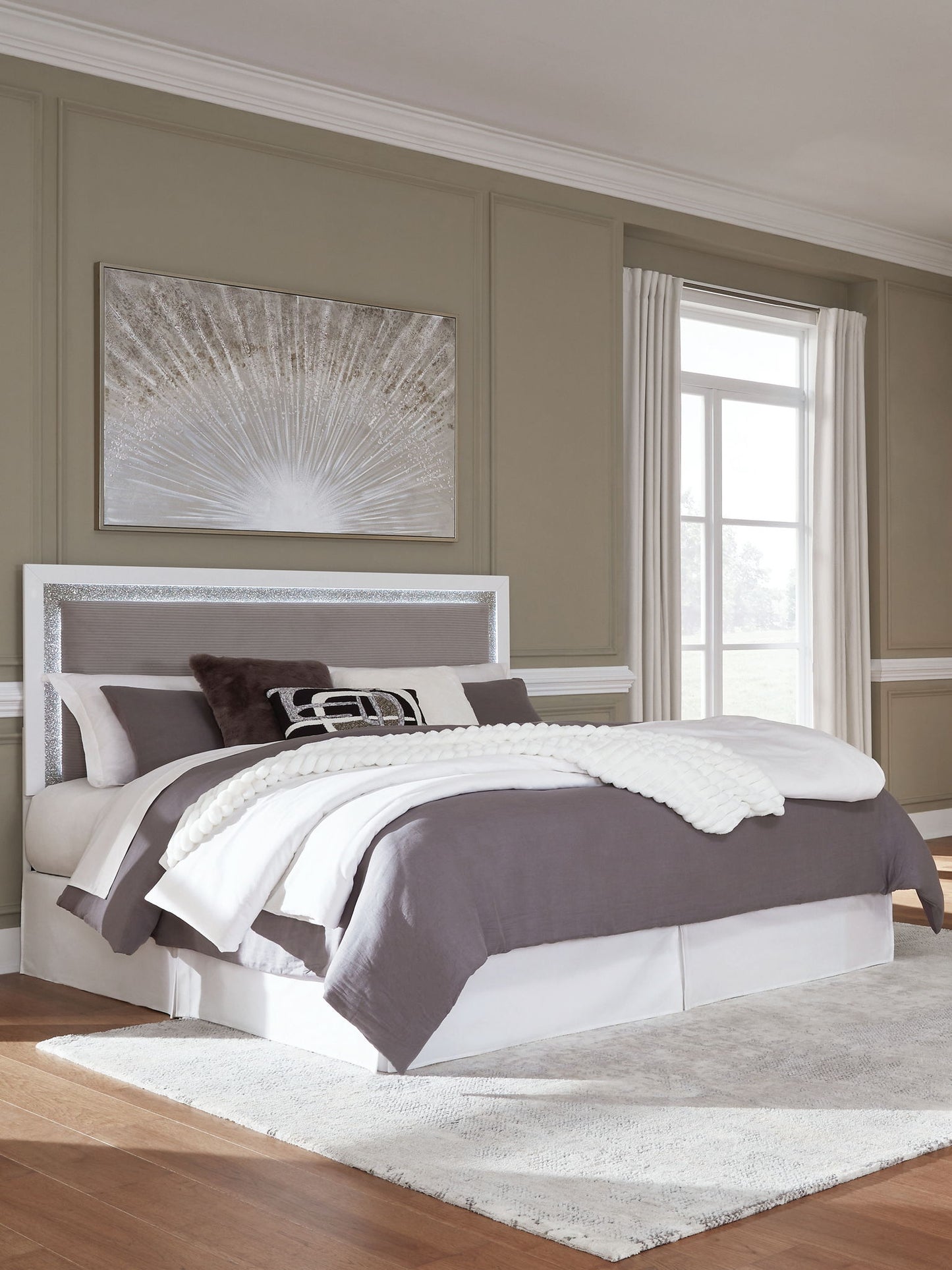 Maeling - Upholstered Panel Headboard - Fraser Furniture & Mattresses