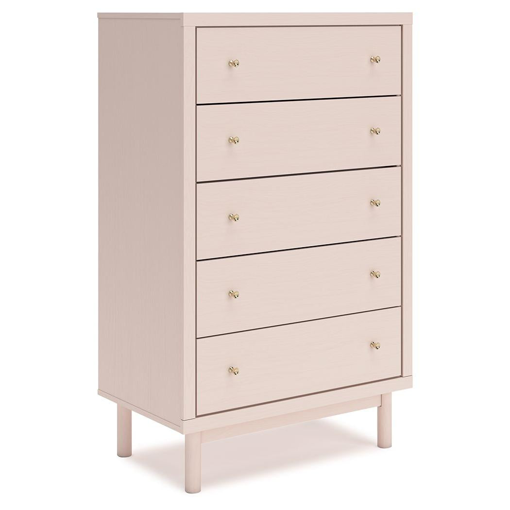 Wistenpine - Blush - Five Drawer Chest