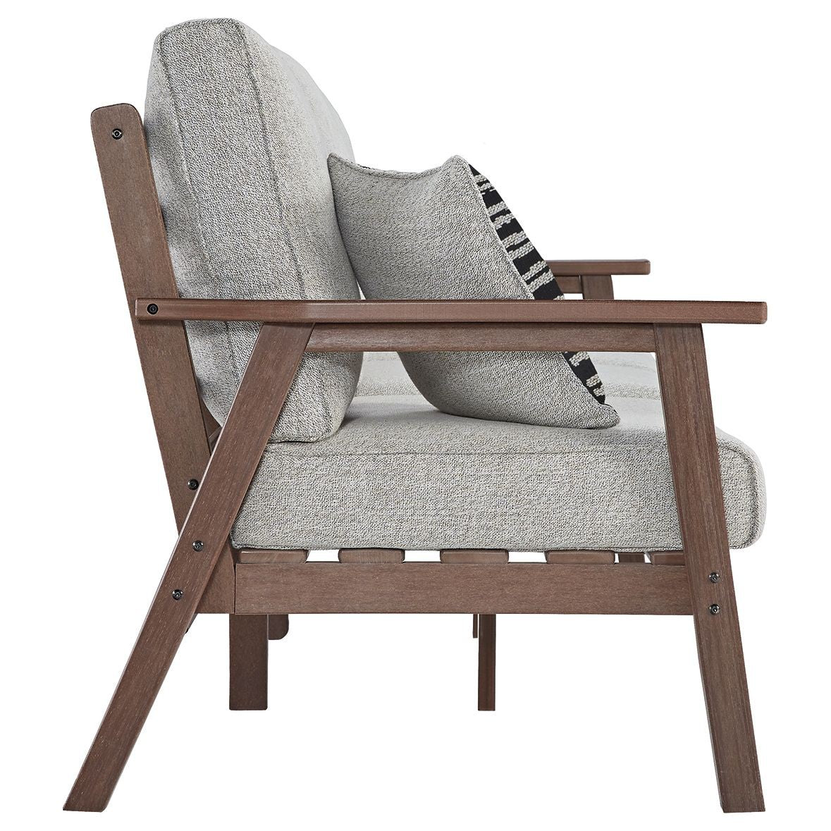 Emmeline - Brown / Beige - Sofa With Cushion