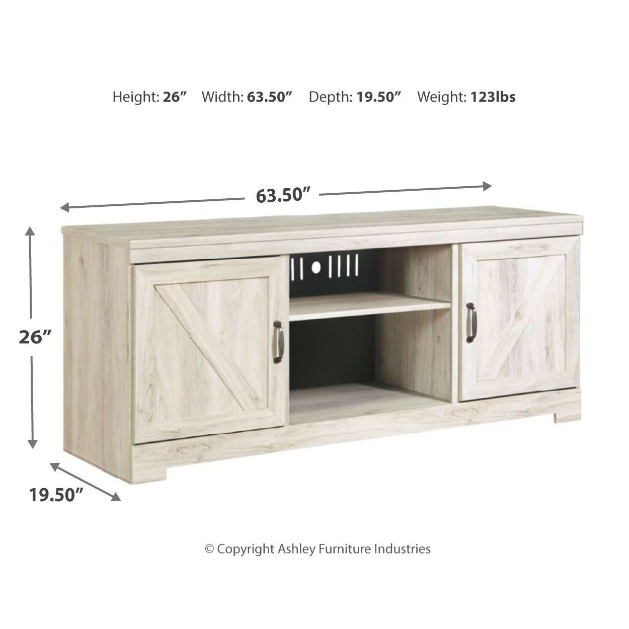 Bellaby - TV Stand W/Fireplace Option