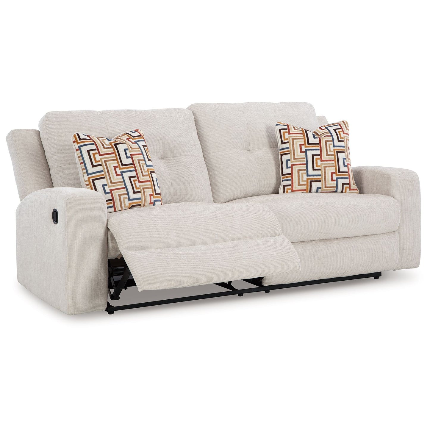 Danum - Stone - 2 Seat Reclining Sofa - Fabric