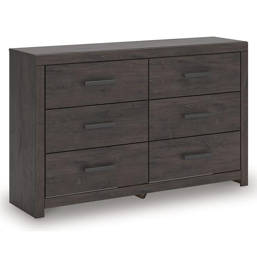 Prendonea - Charcoal - Six Drawer Dresser