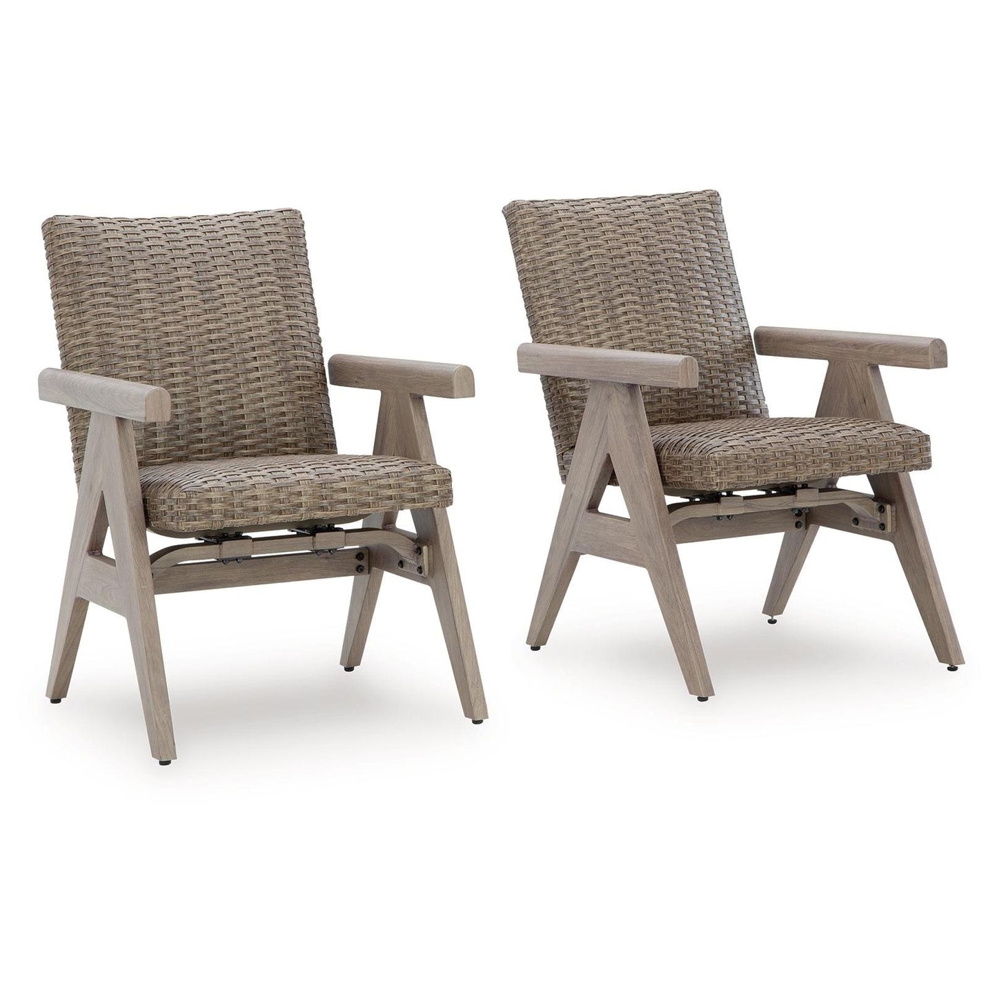 Cliff Trails - Rocking Arm Chair (Set of 2) - Beige