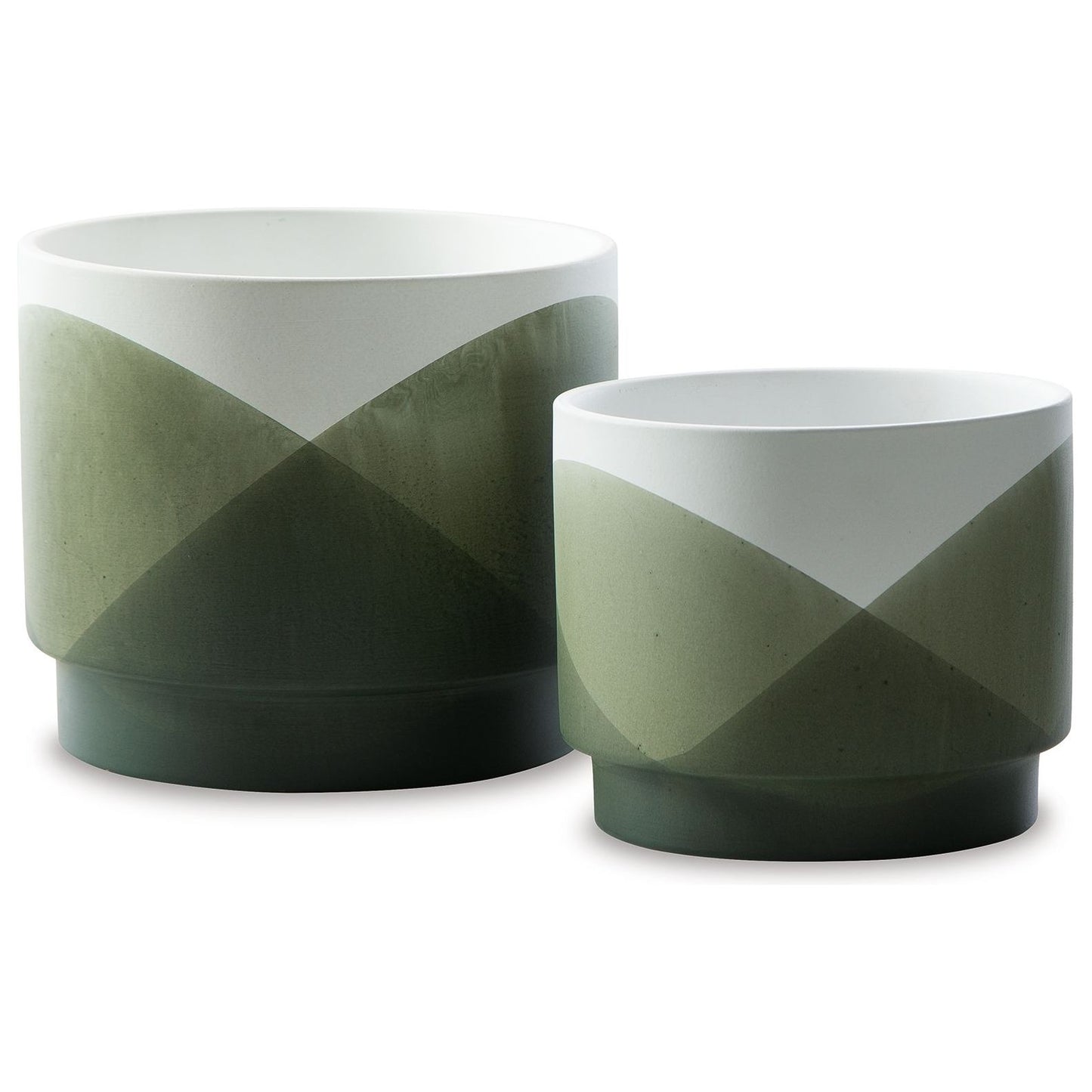 Ardenridge - Green / White - Planter Set (Set of 2)