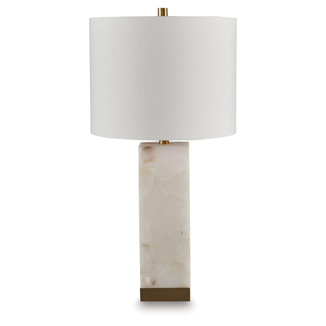 Linderfield - White / Gold Finish - Alabaster Table Lamp