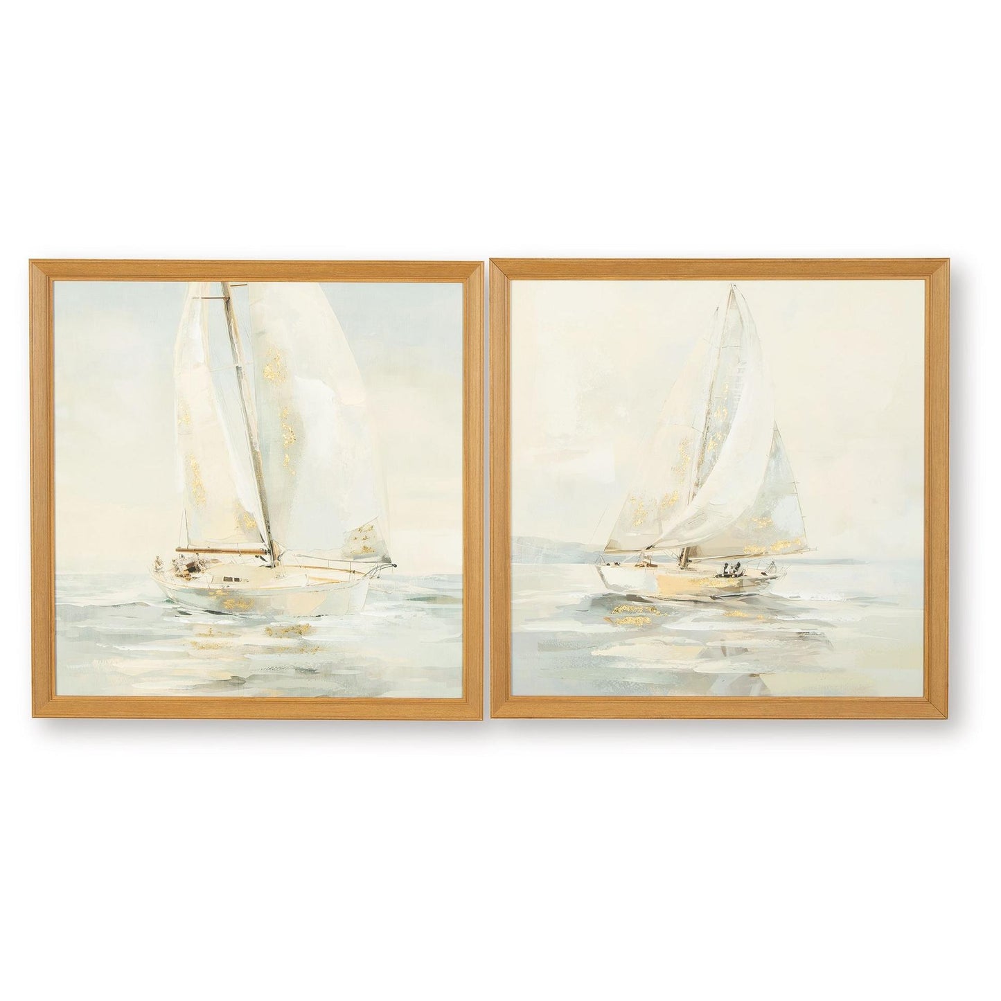 Winbrook - Wall Art Set (Set of 2) - Gray / Tan / Gold Finish