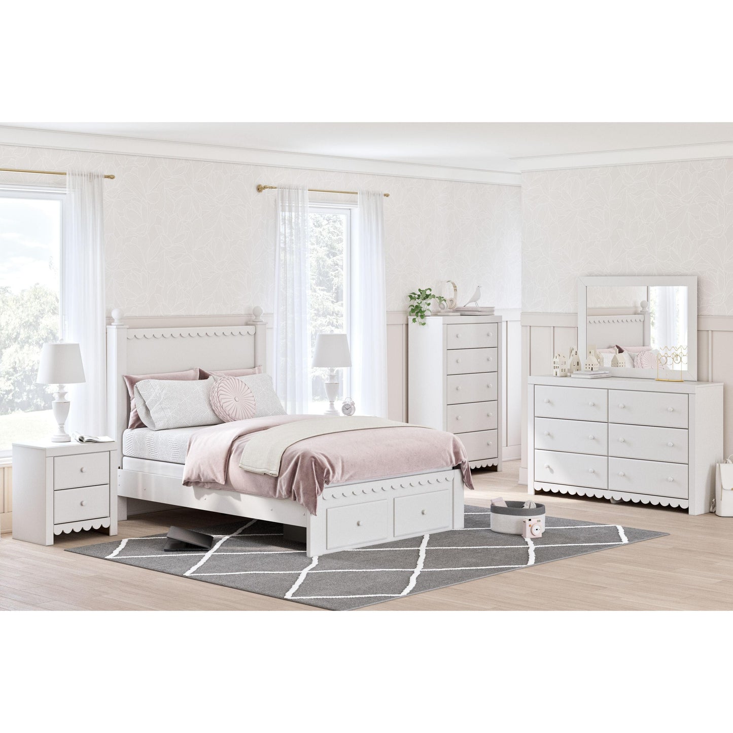Mollviney - Storage Panel Bedroom Set