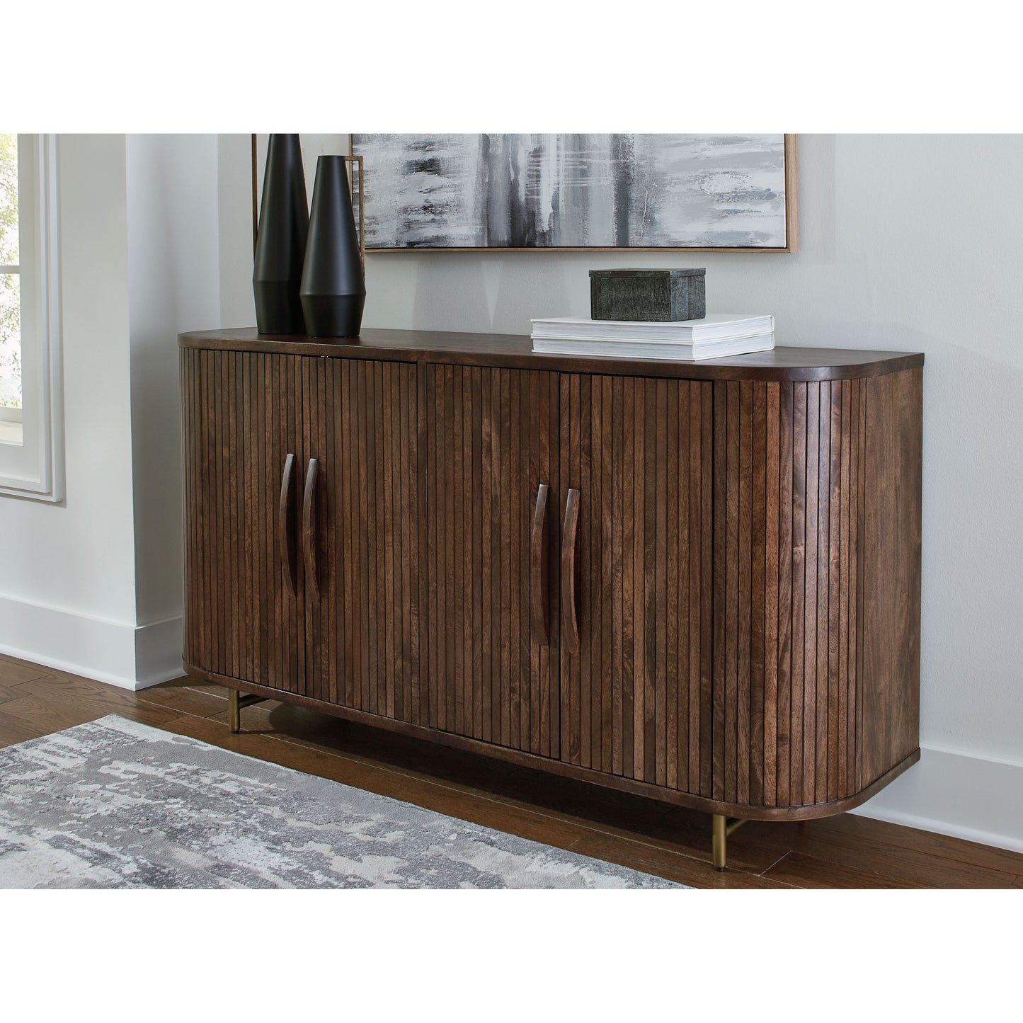 Amickly - Dark Brown - Accent Cabinet