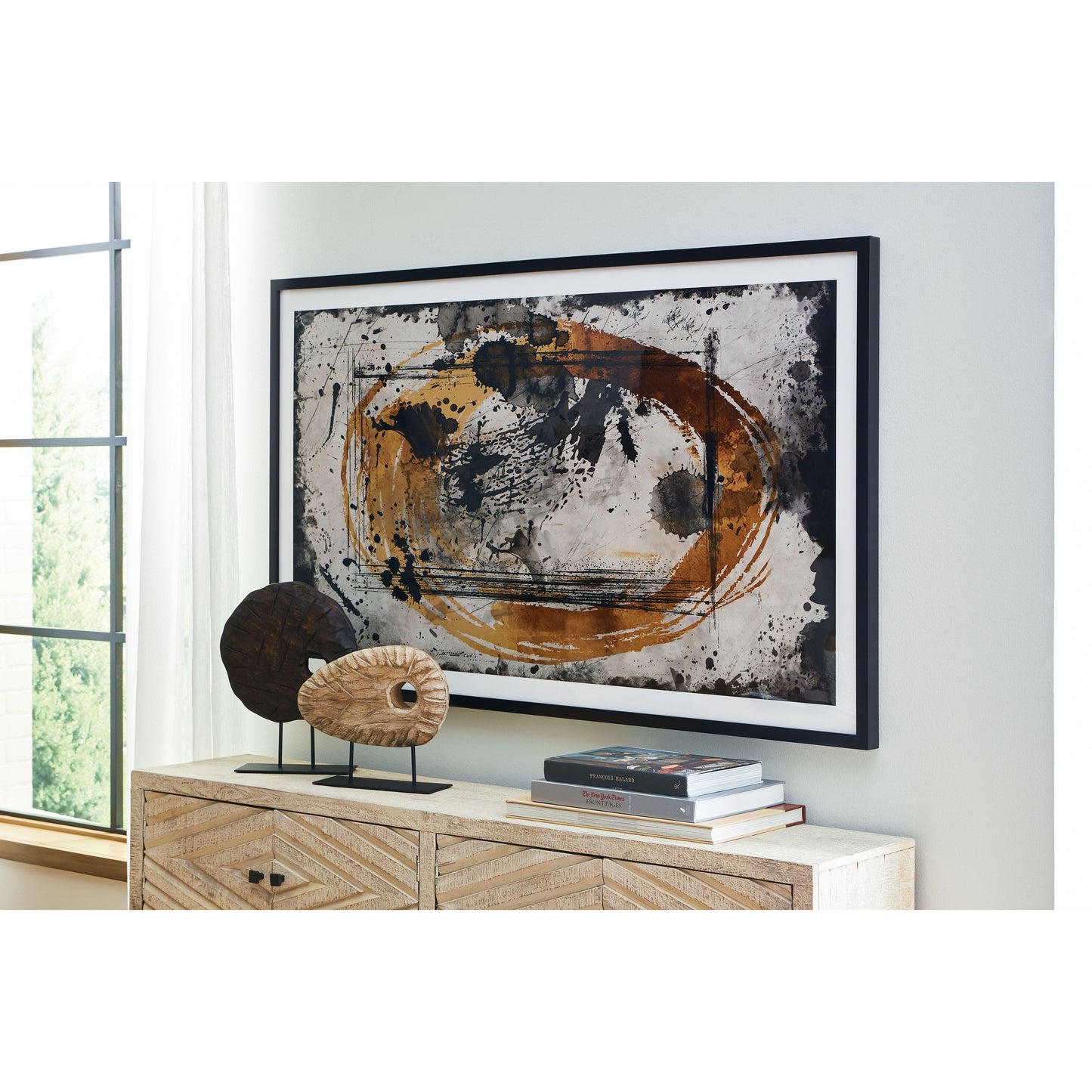 Clefting - Black / Caramel / Tan - Wall Art
