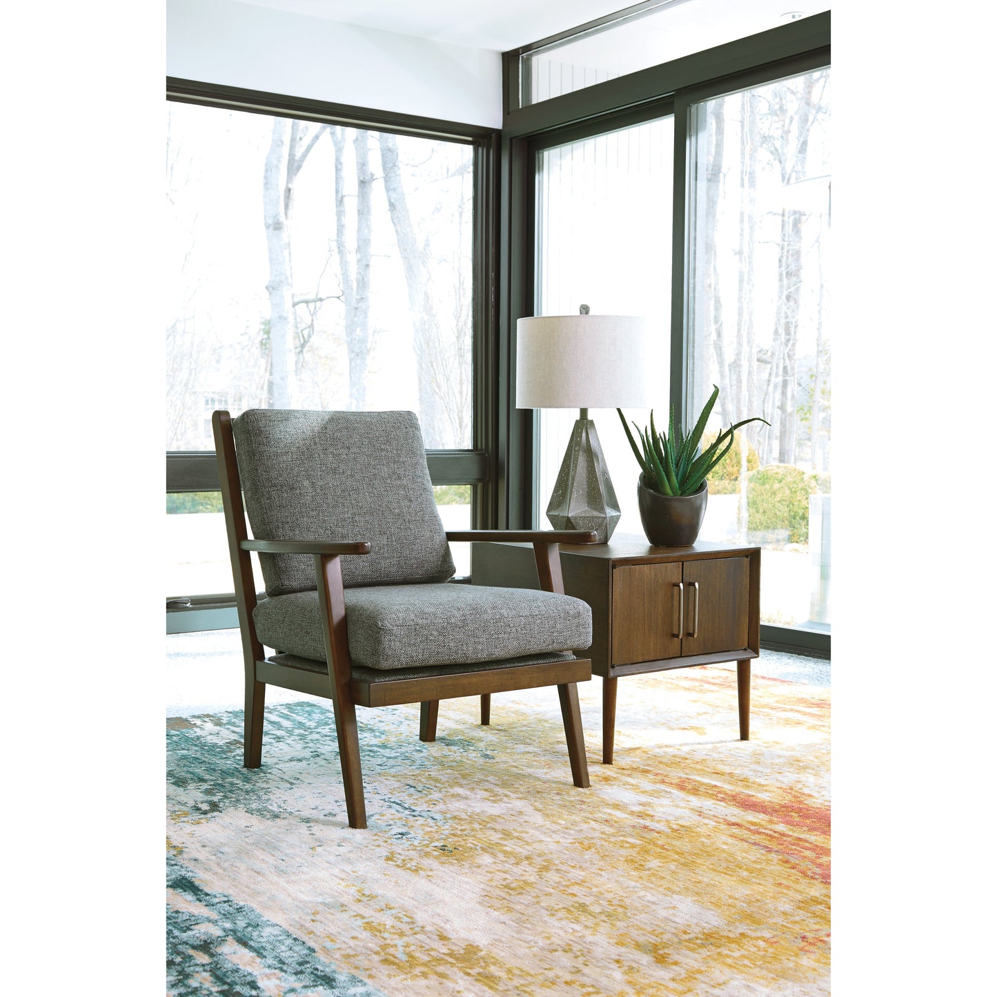 ZARDONI ACCENT CHAIR- CHARCOAL