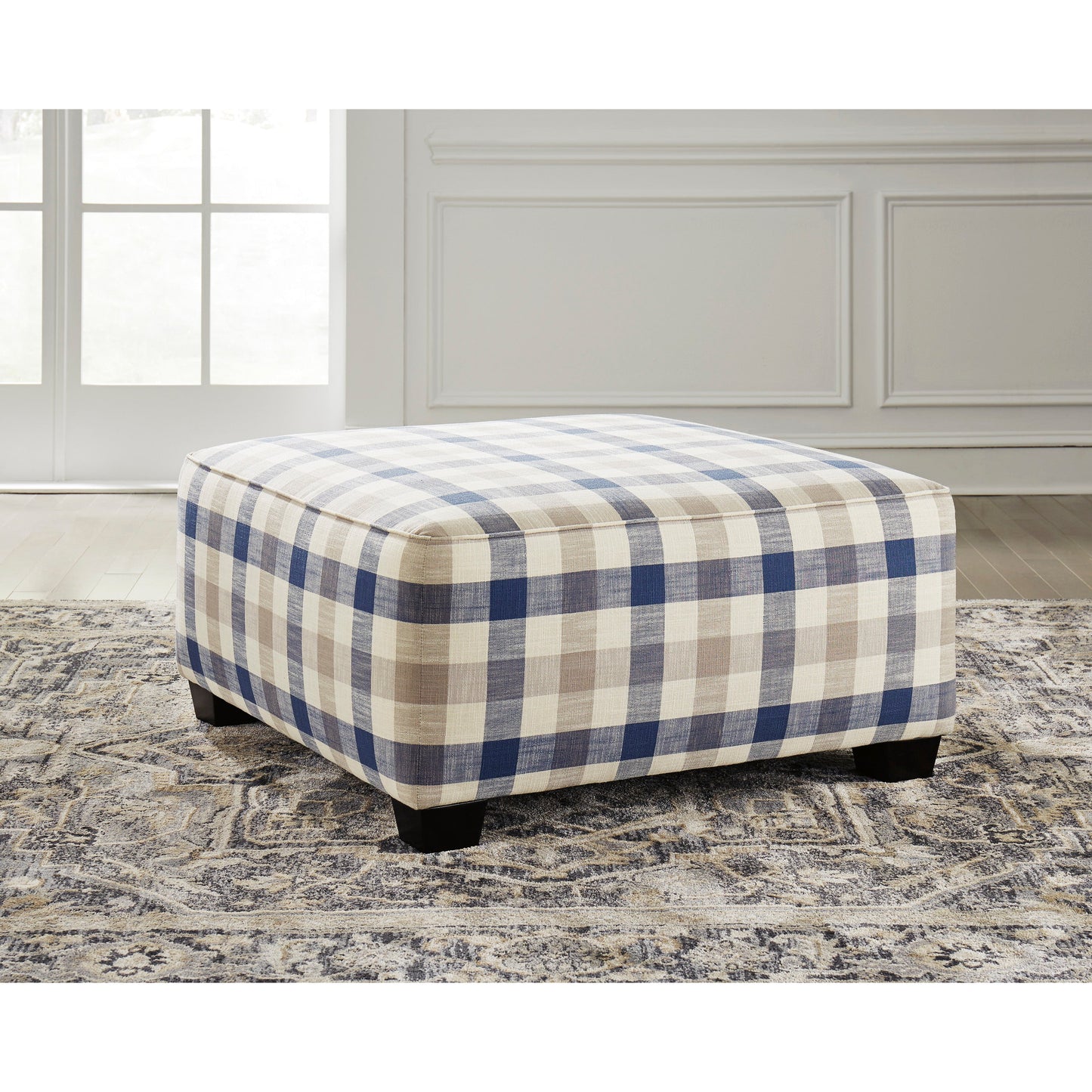 MEGGETT OTTOMAN - NAUTICAL
