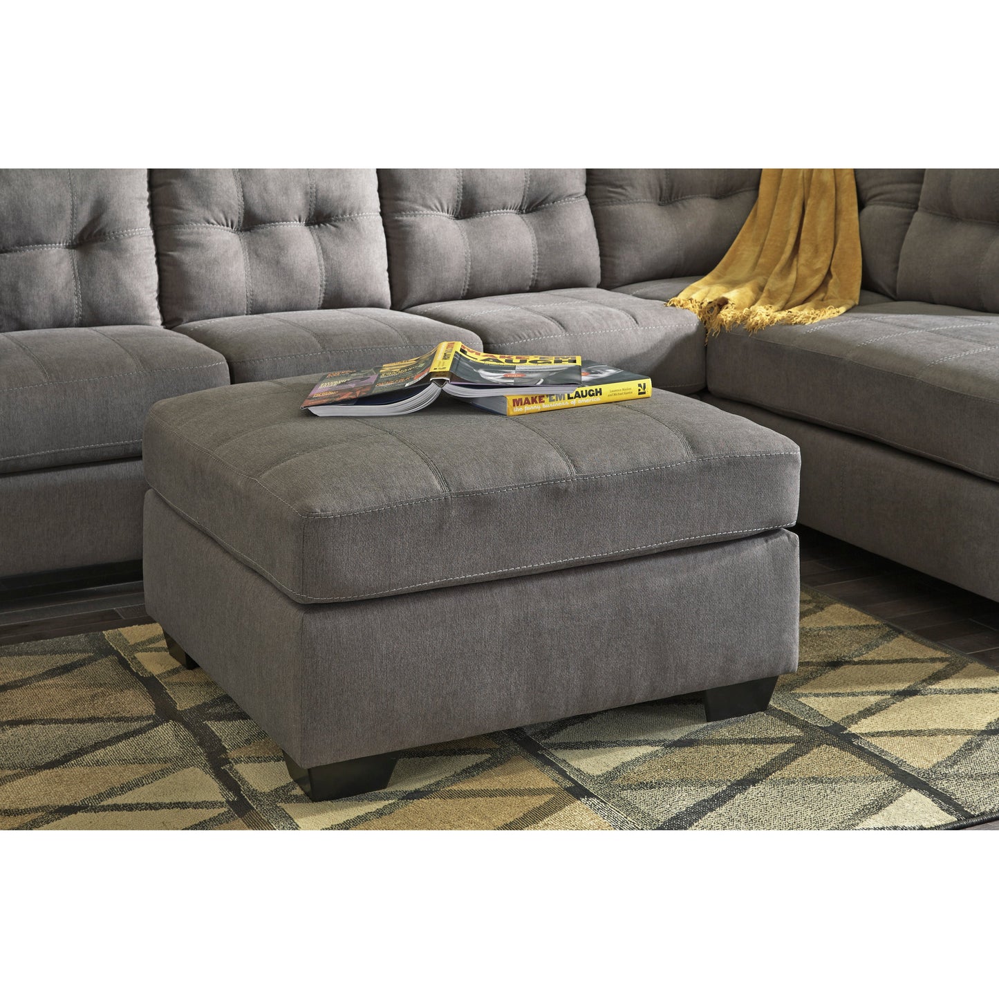 MAIER OTTOMAN - CHARCOAL