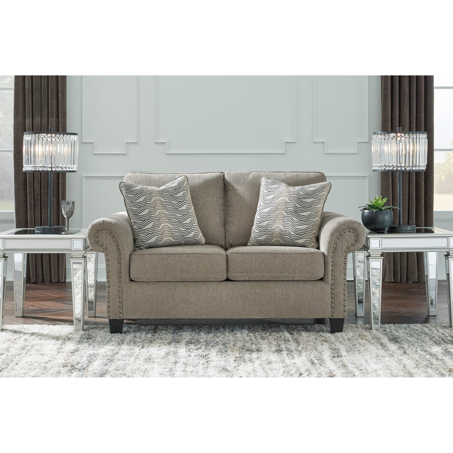 SHEWSBURY LOVESEAT - PEWTER