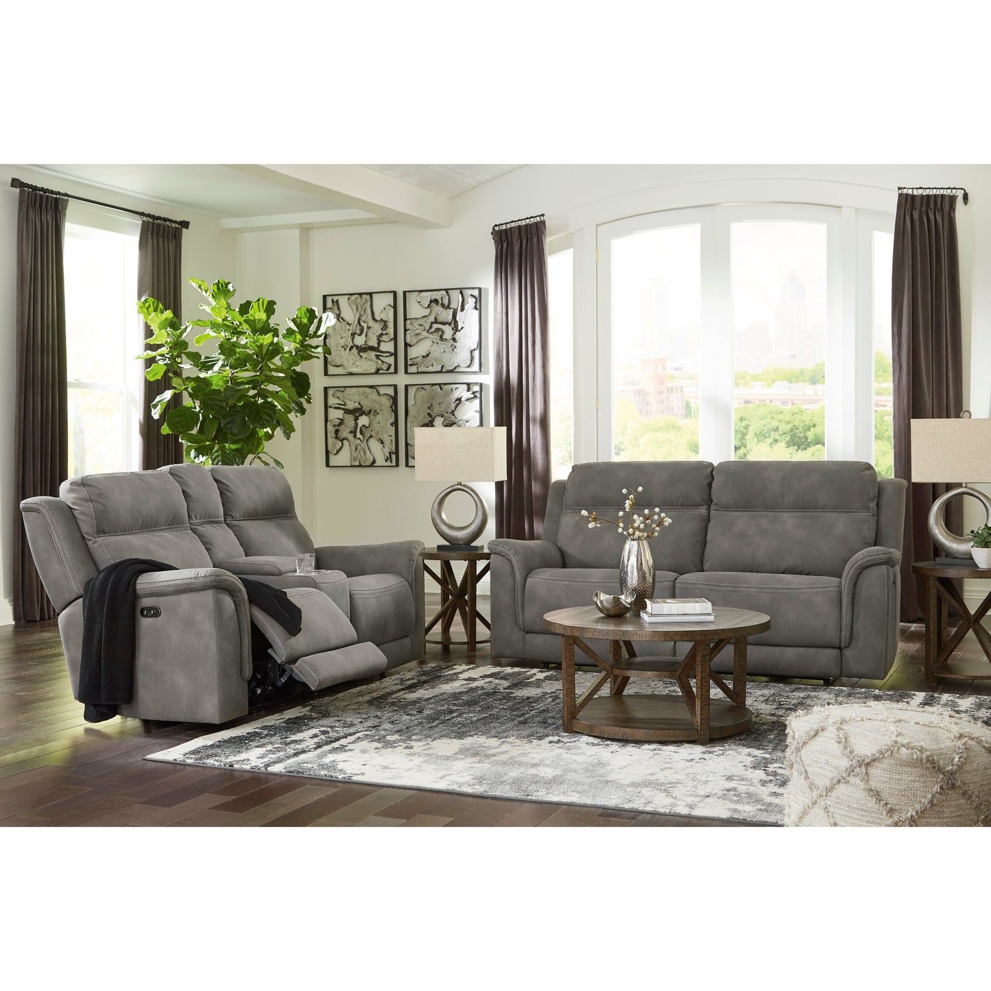 NEXT GEN SOFA - PWR RECLINER w/ PWR HEADREST - SLATE