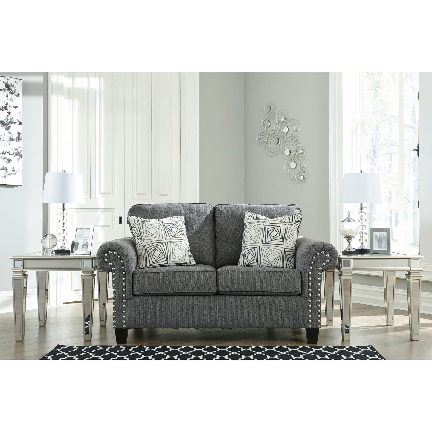 AGLENO LOVESEAT- CHARCOAL