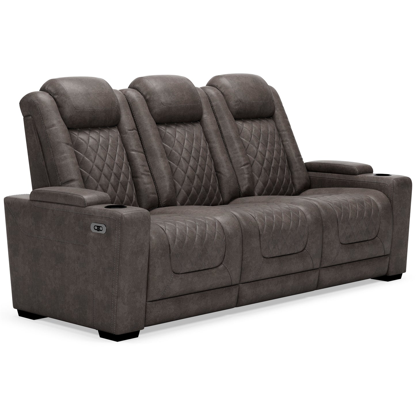 HYLLMONT POWER RECLINING SOFA - GRAY