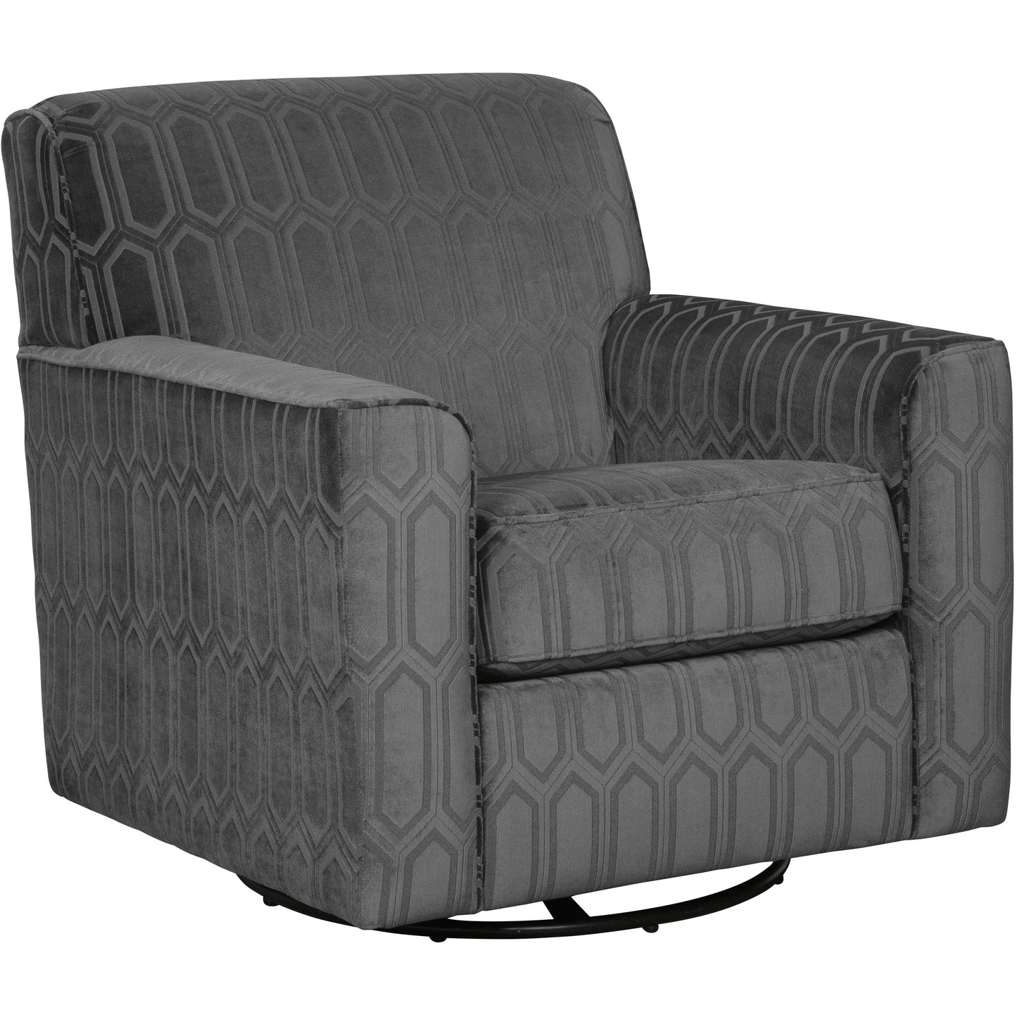 ZARINA ACCENT SWIVEL CHAIR - GRAPHITE