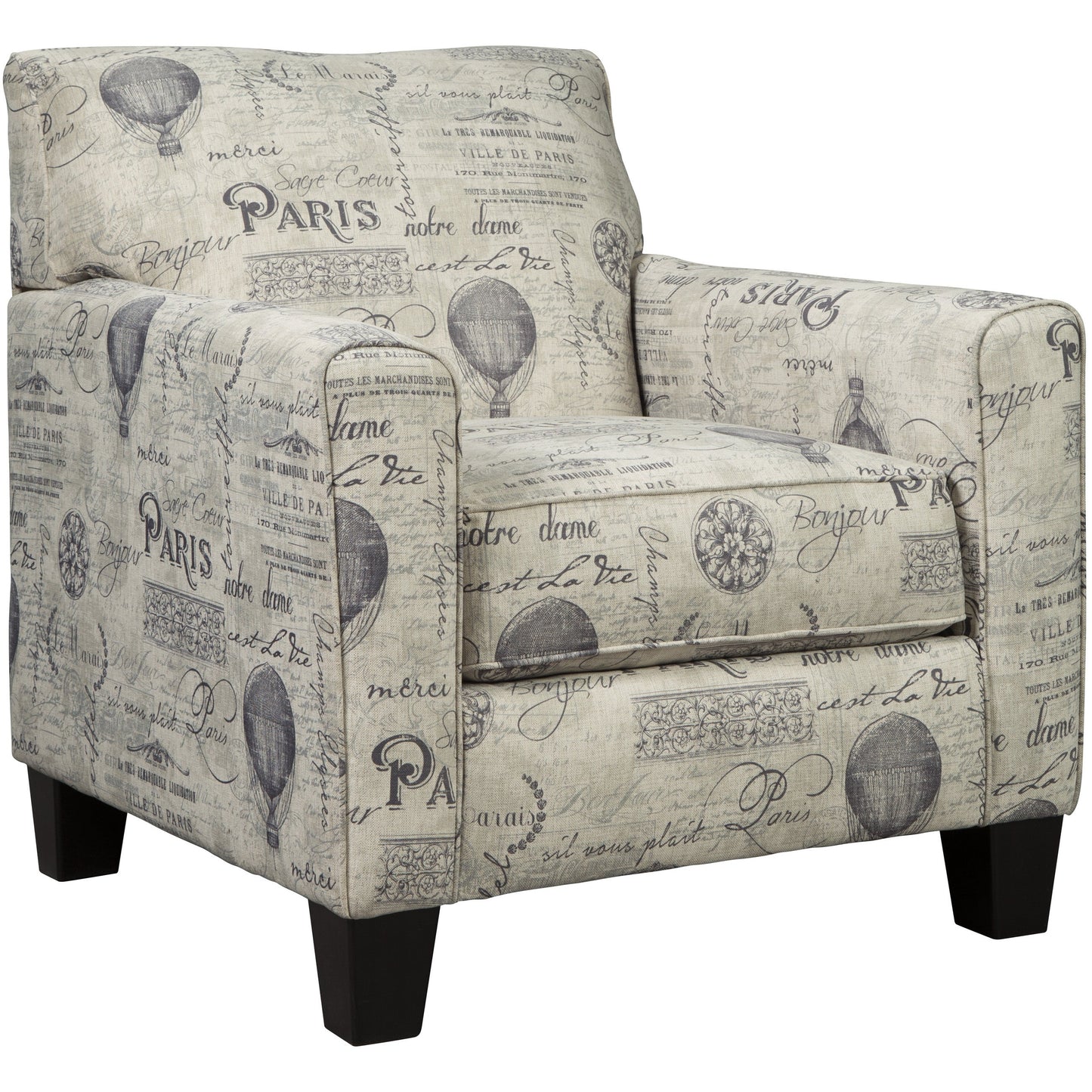NESSO ACCENT CHAIR- GRAY/CREAM