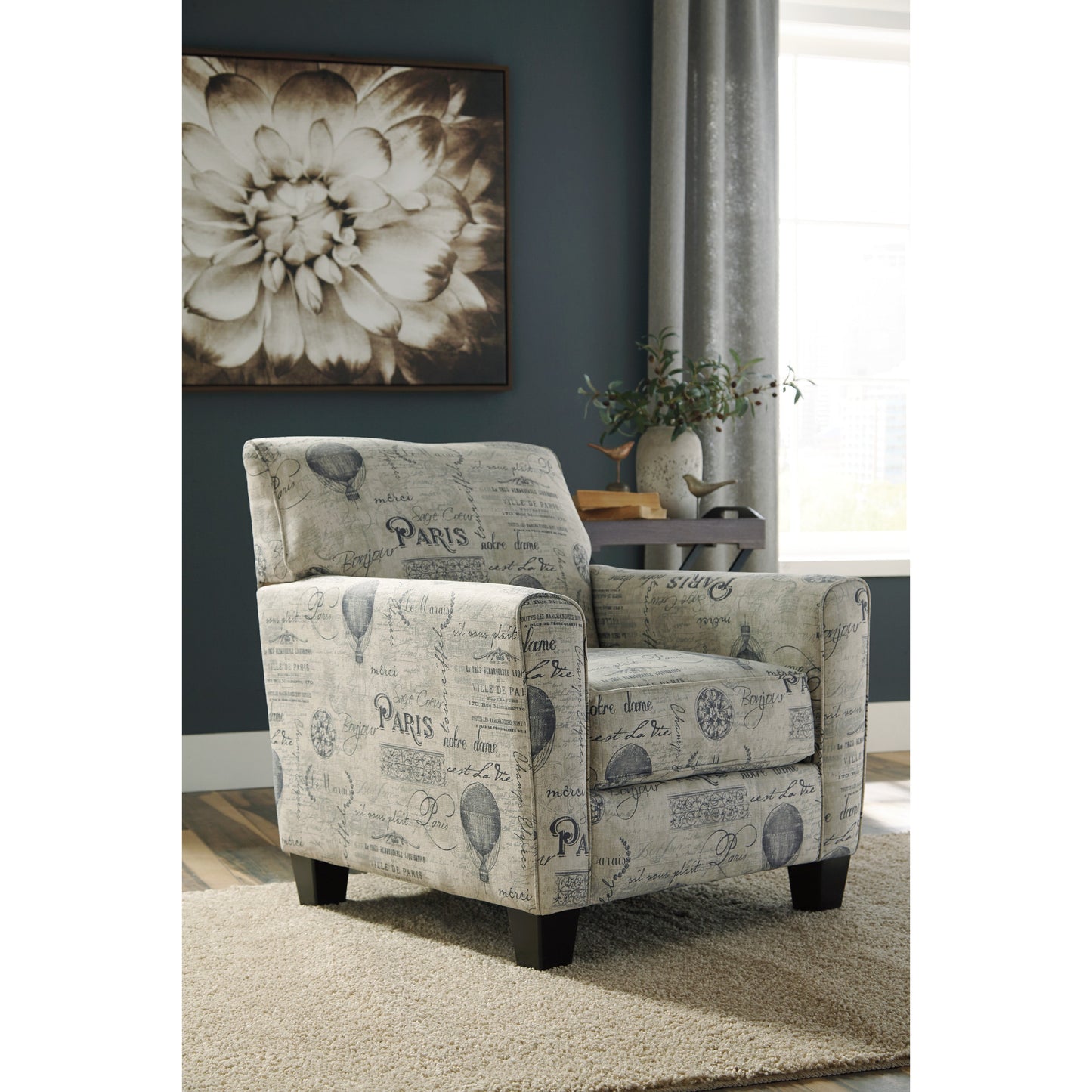 NESSO ACCENT CHAIR- GRAY/CREAM
