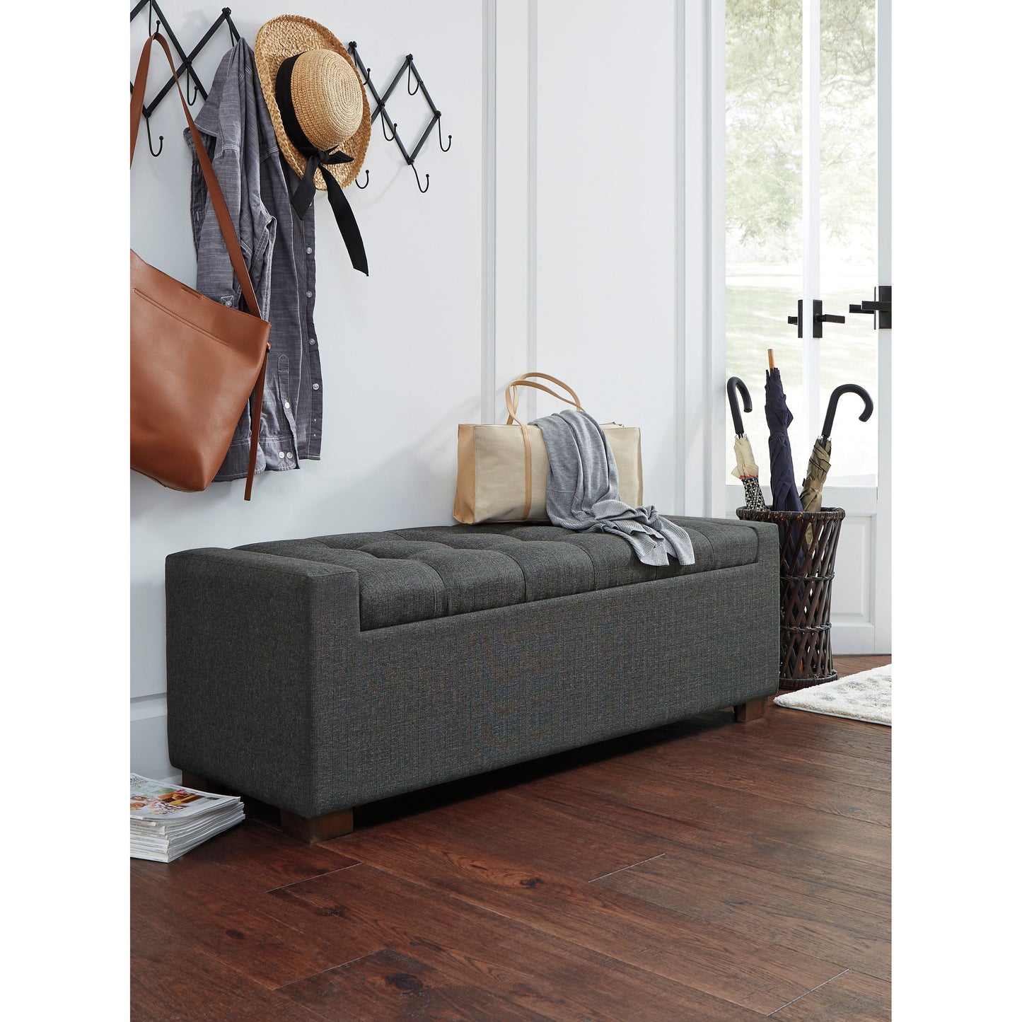 CORTWELL STORAGE BENCH- GRAY